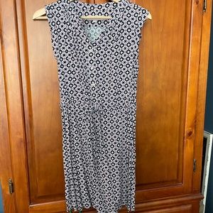 LOFT Sleeveless Tile Print Dress XS